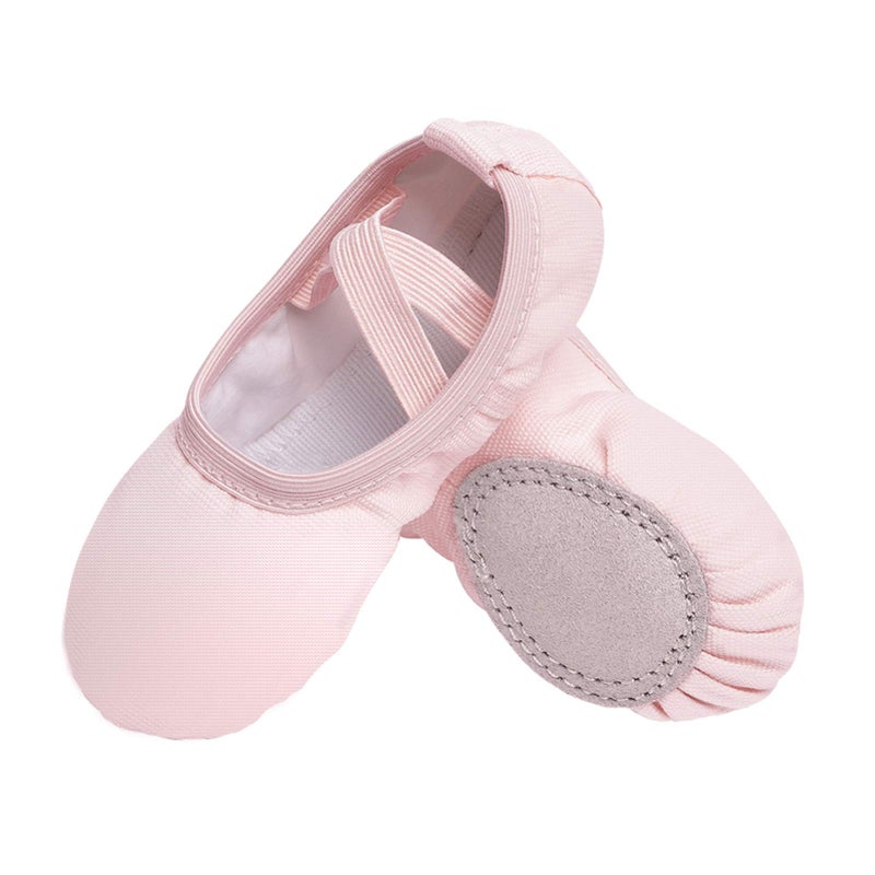 Stelle Canvas Ballet Shoes Toddler Girls Ballet Slippers No-Tie Boys Dance Shoes(Ballet Pink,10ML) - Image 1